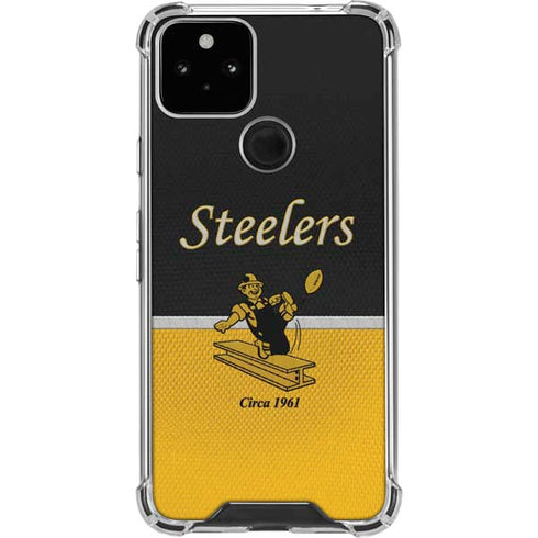 NFL Pittsburgh Steelers Vintage Google Pixel 5 Clear Case
